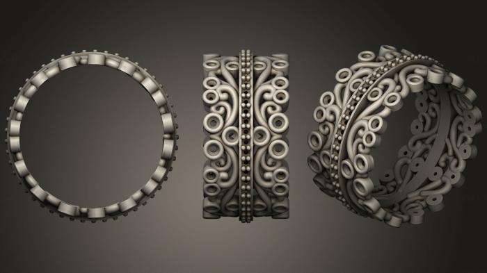 نموذج ثلاثي الأبعاد لآلة CNC مجوهرات خاتم كوكتيل